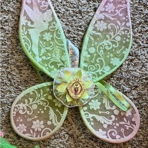 Disney Tinker Bell Fairy Wings with Green and White Design